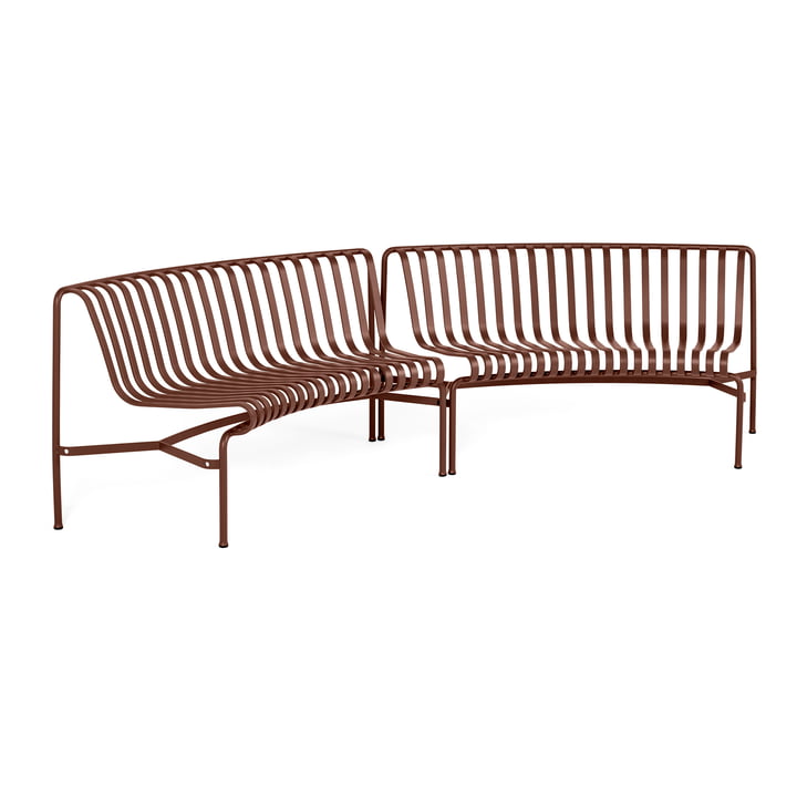 Hay - Palissade Park Dining Bench, In / In (set of 2), iron red