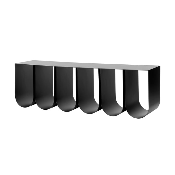 Curved Wall shelf from Kristina Dam Studio in color black