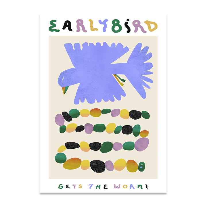 Early Bird Gets The Worm Poster, 50 x 70 cm from Paper Collective