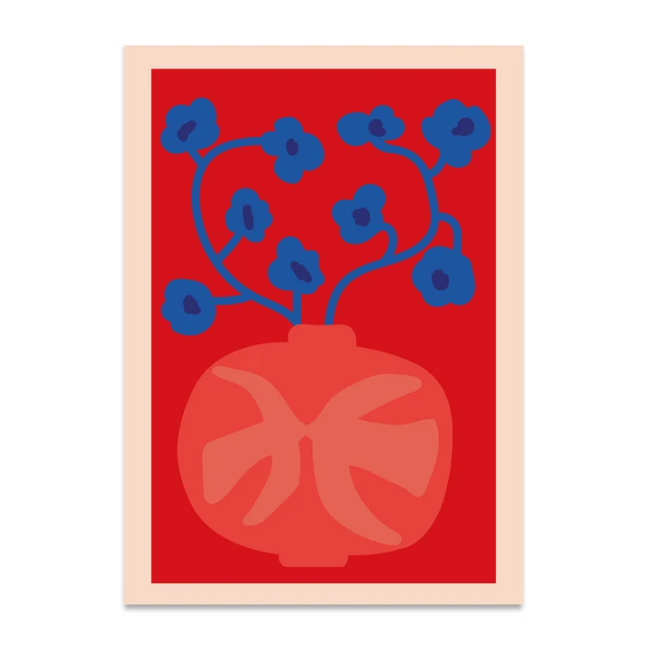 The Red Vase Poster, 50 x 70 cm from Paper Collective