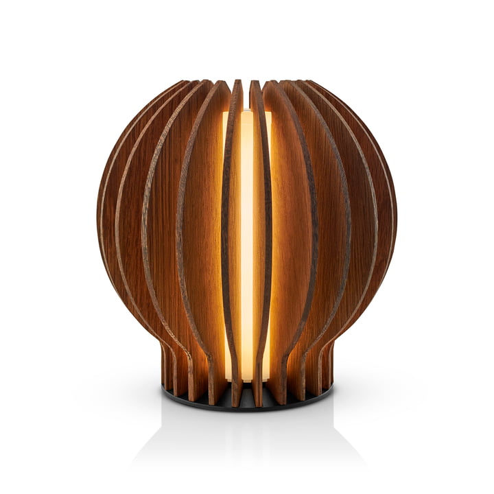 Radiant LED rechargeable lamp, Ø 14 x H 15 cm, smoked oak by Eva Solo