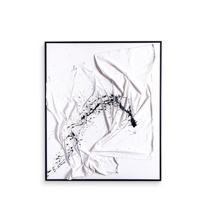 Studio Mykoda - SAHAVA Porca Miseria 2, 80 x 100 cm, white-black / frame black glazed