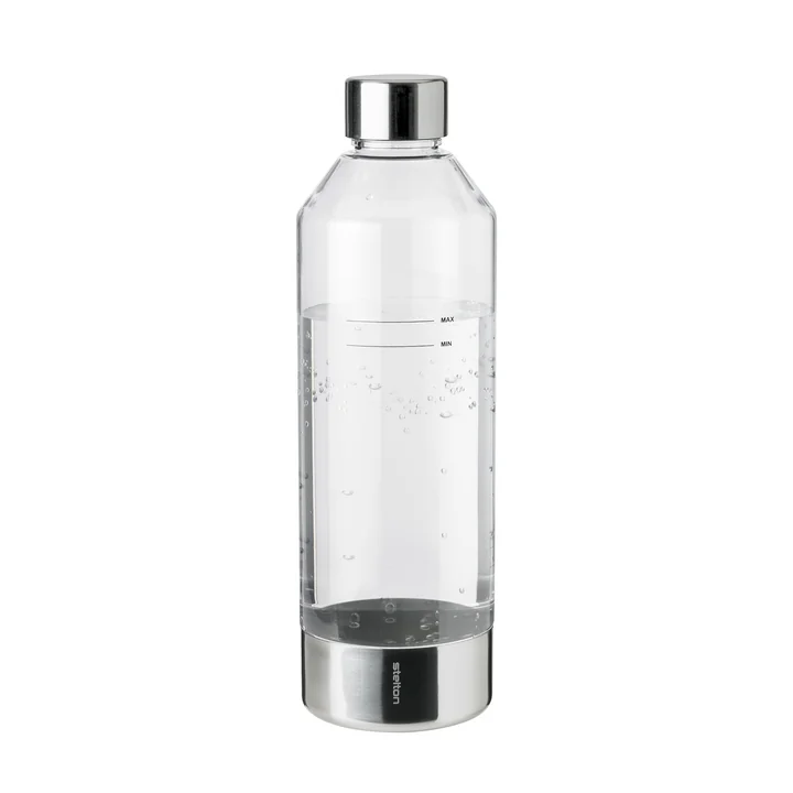 Brus Water bubbler bottle from Stelton in the finish steel