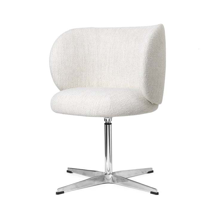 Rico Dining Chair swivel, off-white (bouclé) by ferm Living