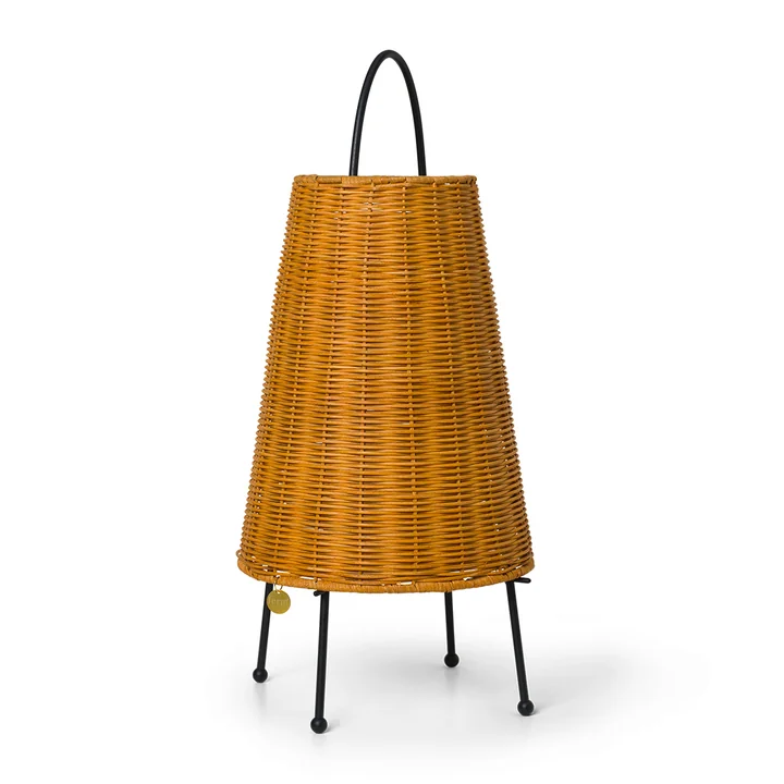 Porti LED table lamp rattan, natural by Ferm Living