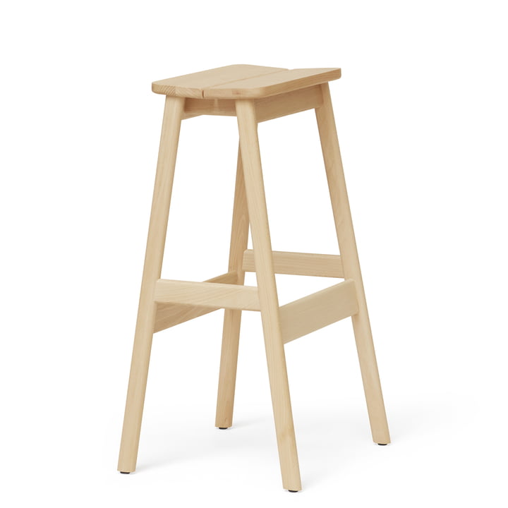 Angle Bar stool from Form & Refine in the finish white oiled beech