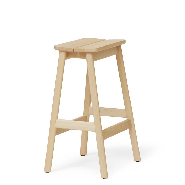 Angle Bar stool from Form & Refine in white oiled beech finish