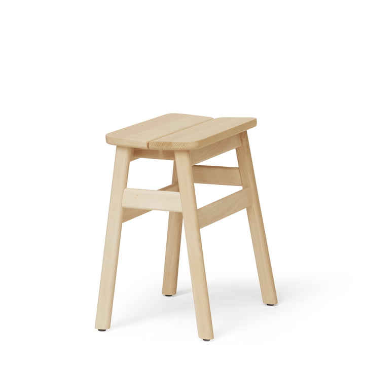 Angle Standard Stool from Form & Refine in the finish white oiled beech