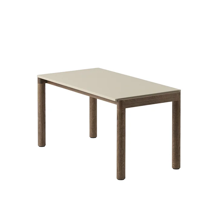 Couple Coffee table from Muuto in the finish Sand/Dark Oiled Oak
