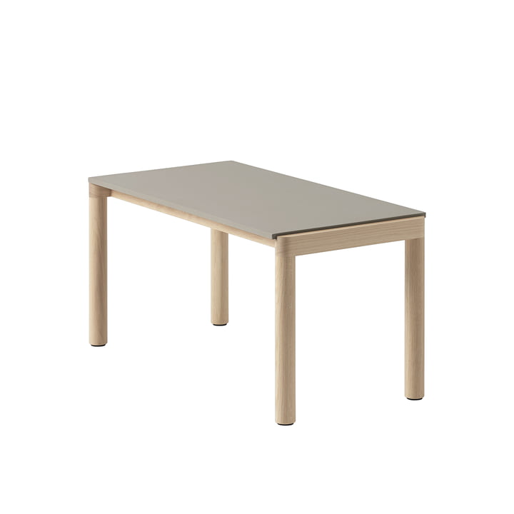 Couple Coffee table from Muuto in the finish Taupe/Oak