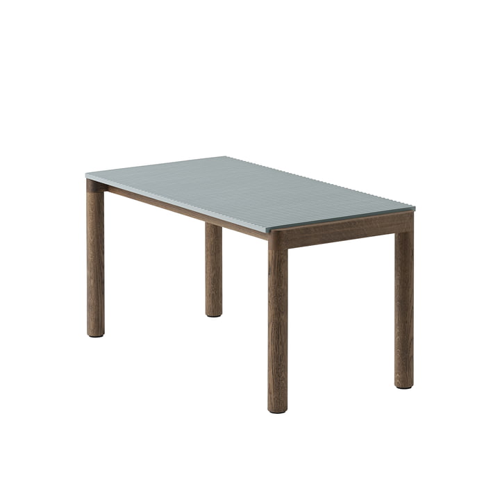 Couple Coffee table from Muuto in the finish Pale Blue/Dark Oiled Oak