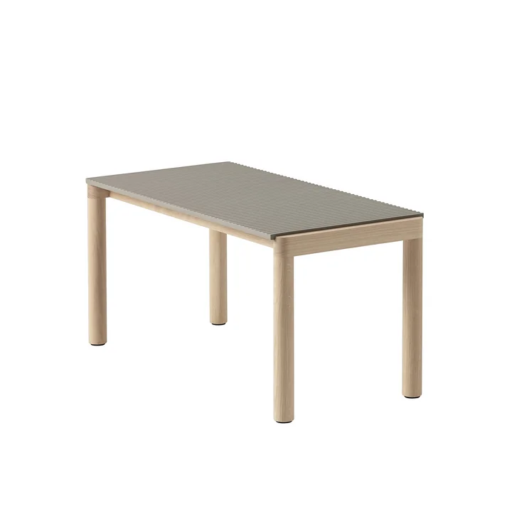 Couple Coffee table from Muuto in the finish Taupe/Oak
