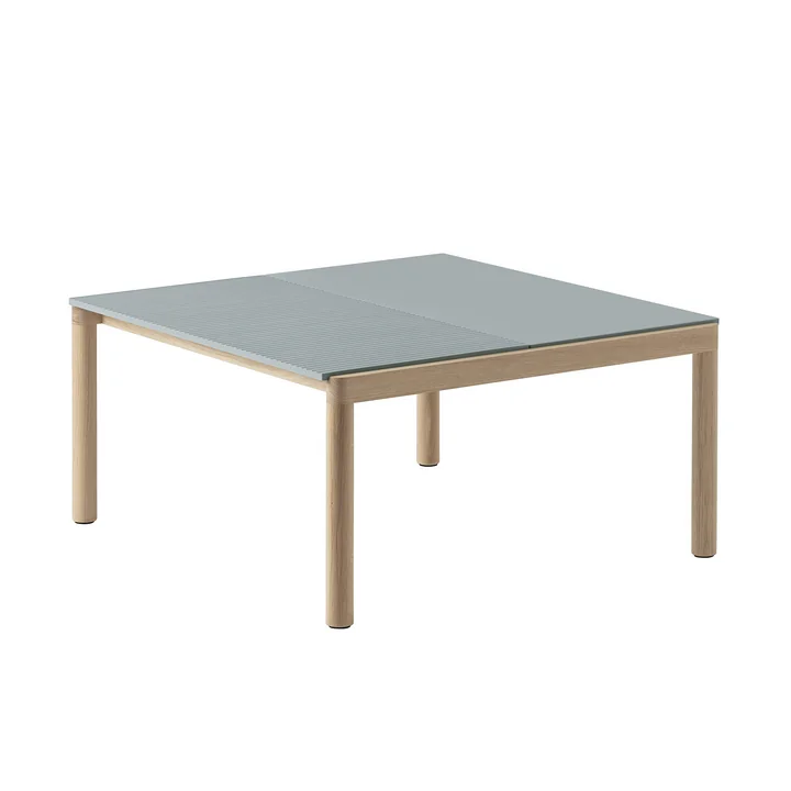 Couple Coffee table from Muuto in the finish Pale Blue/Oak