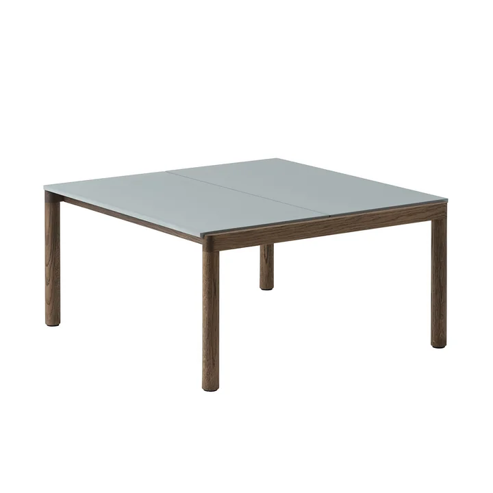 Couple Coffee table from Muuto in the finish Pale Blue/Dark Oiled Oak