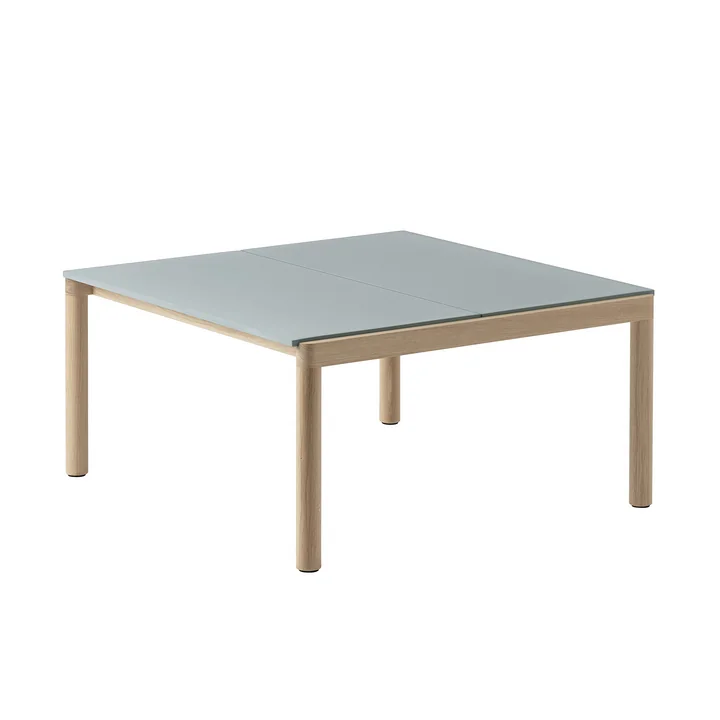 Couple Coffee table from Muuto in the finish Pale Blue/Oak