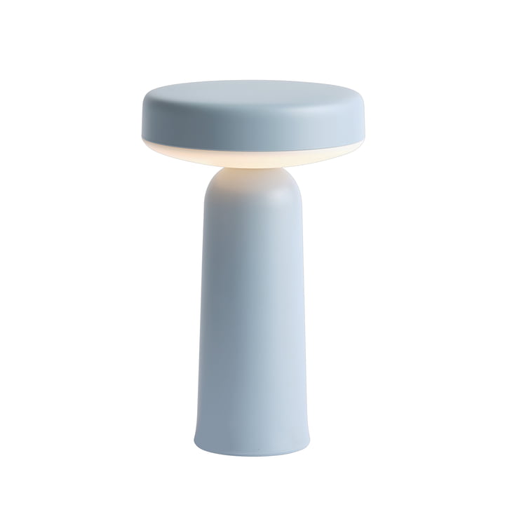 Ease Portable LED Outdoor Battery lamp from Muuto in the color light blue