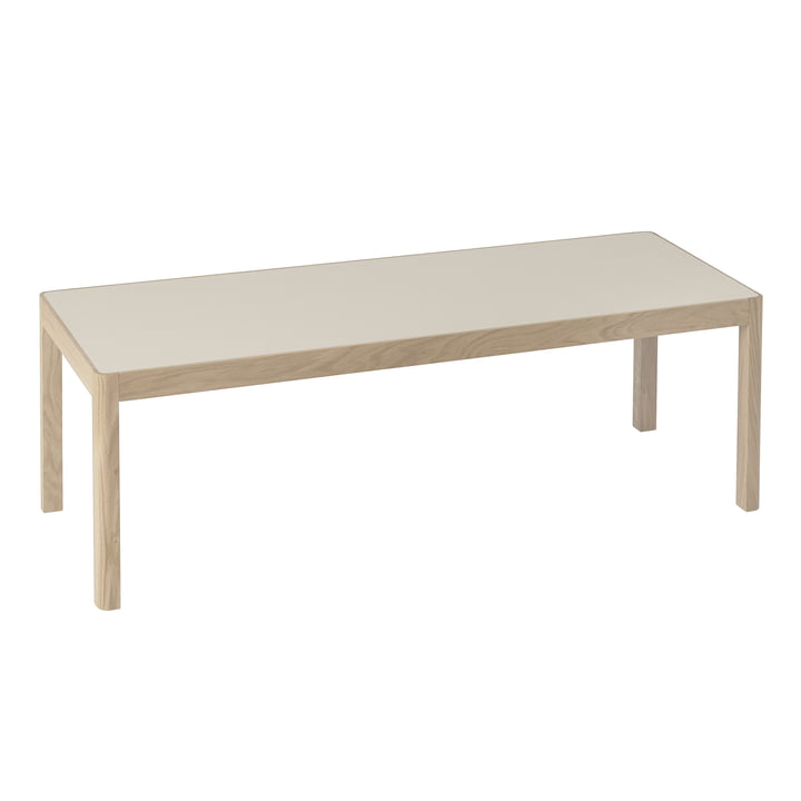 Workshop Coffee table from Muuto in gray linoleum finish