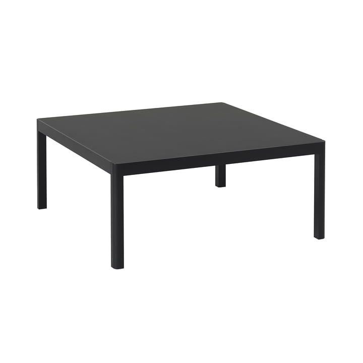 Muuto - Workshop Coffee table L 86cm, black linoleum, LxWxH 86x86x38cm