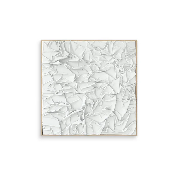 Studio Mykoda - SAHAVA Dune 2, 80 x 80 cm, white / frame natural pine