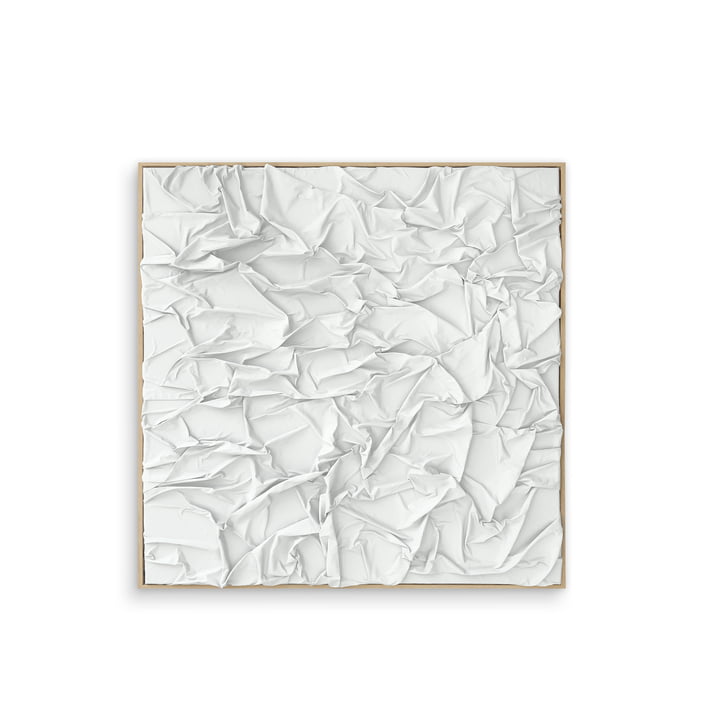 Studio Mykoda - SAHAVA Dune 2, 100 x 100 cm, white / frame natural pine