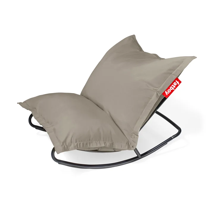 Fatboy - Special offer set: Rock 'n' Roll Lounge Chair, black + Original Outdoor Beanbag, gray taupe