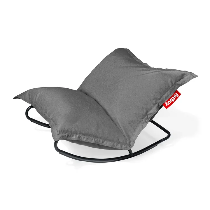 Fatboy - Action set: Rock 'n' Roll Lounge Chair, black + Original Outdoor Beanbag, rock gray