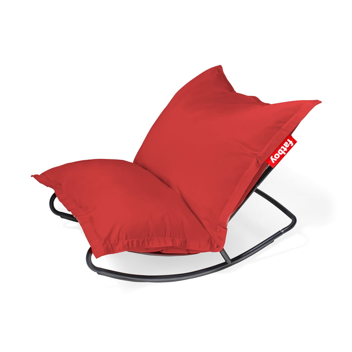 Fatboy - Action set: Rock 'n' Roll Lounge Chair, black + Original Outdoor Beanbag, red