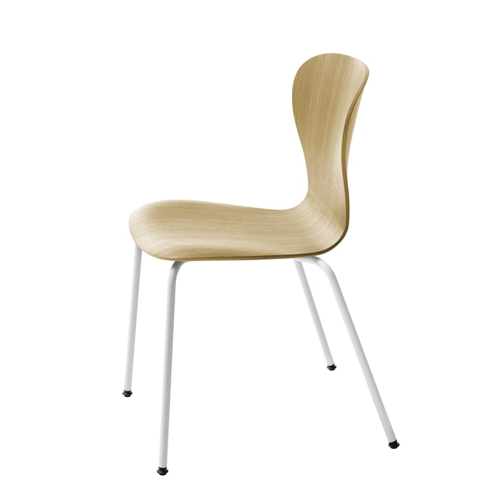 Thonet - S 220 Chair, oak, frame white RAL 9010