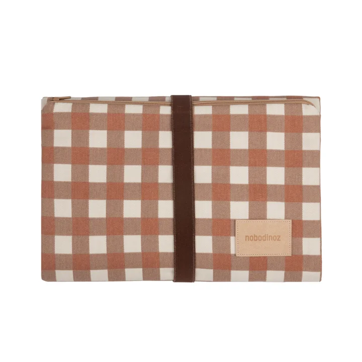 Hyde Park Changing mat, terracotta checks from Nobodinoz
