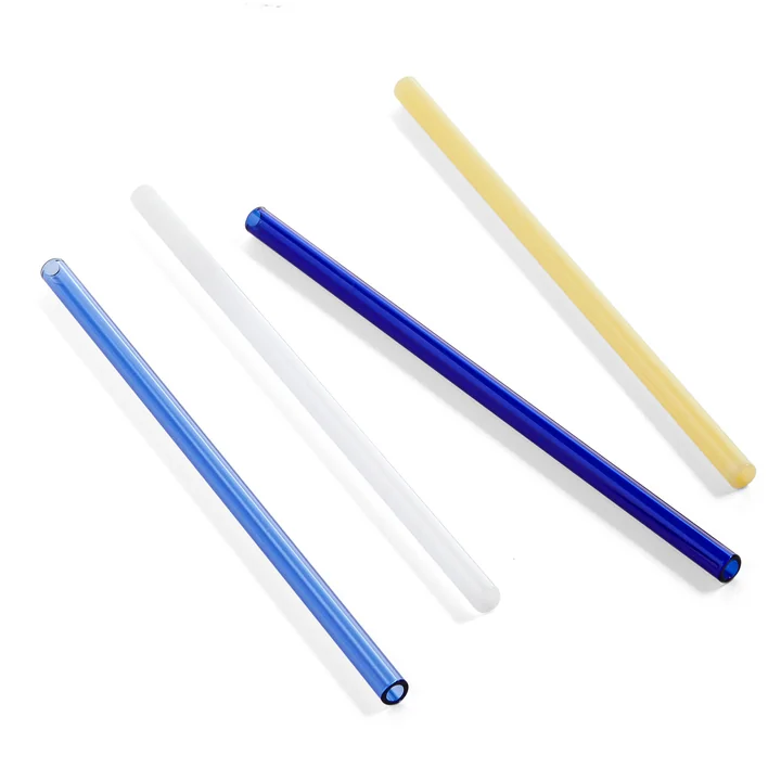 Sip Straws, Straight, opaque mix (set of 4) from HAY
