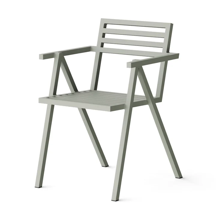 NINE - Outdoor Stacking Armchair, gray RAL 120 70 05