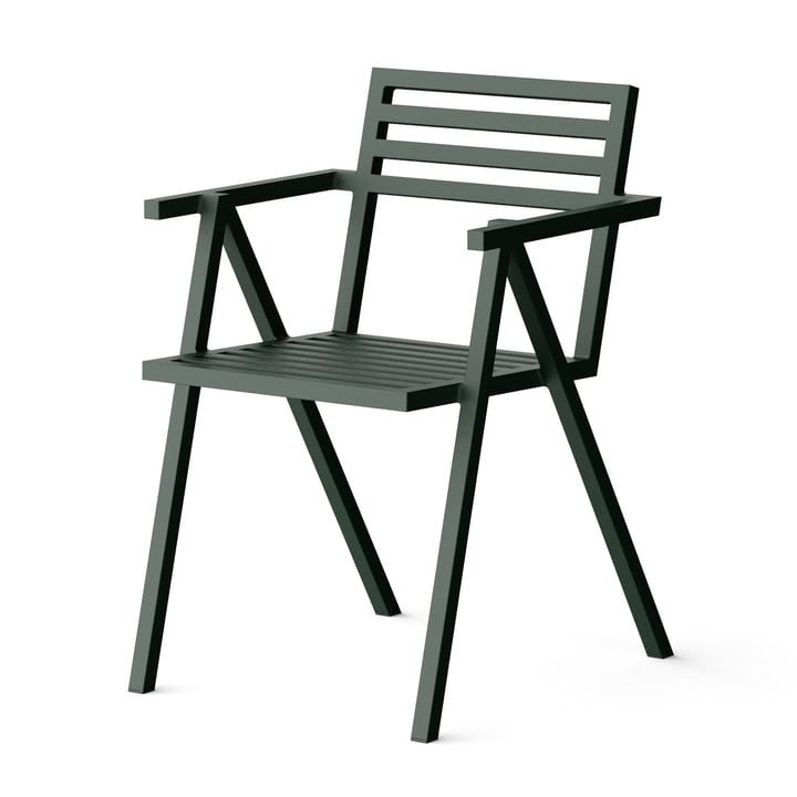 NINE - Outdoor Stacking Armchair, green RAL 200 20 10