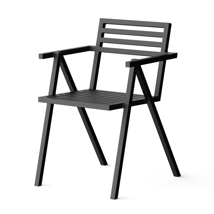 NINE - Outdoor Stacking Armchair, black RAL 9011