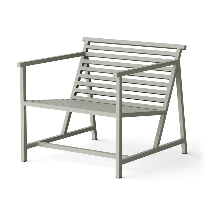 Outdoor Lounge Armchair, gray (RAL 120 70 05) from NINE