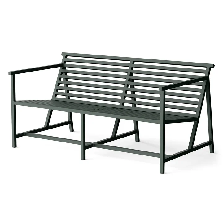 Lounge Garden bench 145 x 70 cm, green (RAL 200 20 10) from NINE