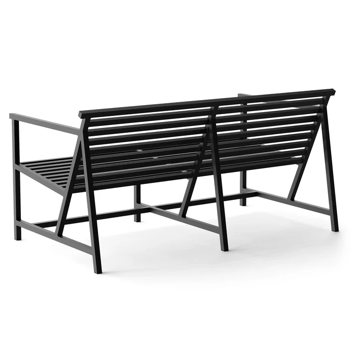 Lounge Garden bench 145 x 70 cm, black (RAL 9011) from NINE