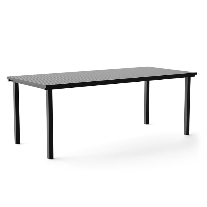 Dining Table, rectangular, 200 x 90 cm, black (RAL 9011) from NINE