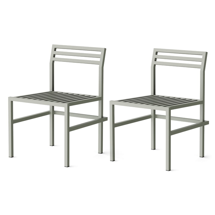 NINE - Outdoor Dining Chair, gray RAL 120 70 05