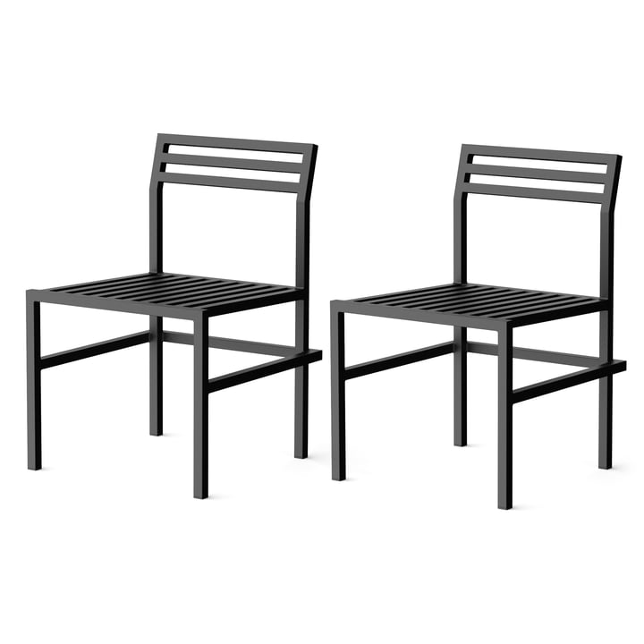 NINE - Outdoor Dining Chair, black RAL 9011