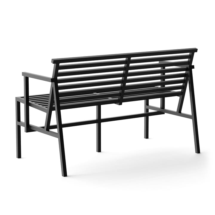 Dining Garden bench 125 x 75 cm, black (RAL 9011) from NINE