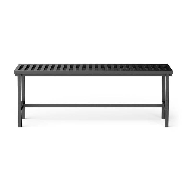 Garden bench 122 x 45 cm, black (RAL 9011) from NINE