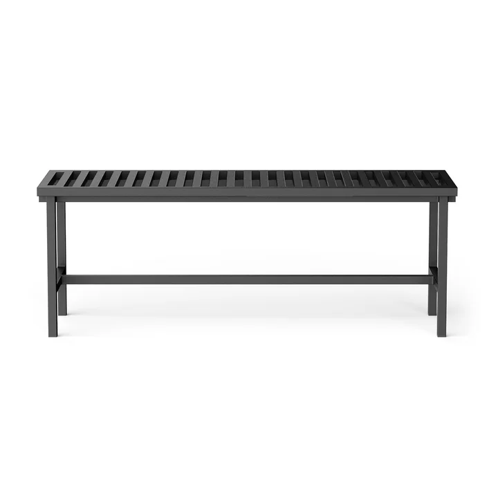Garden bench 122 x 45 cm, black (RAL 9011) from NINE
