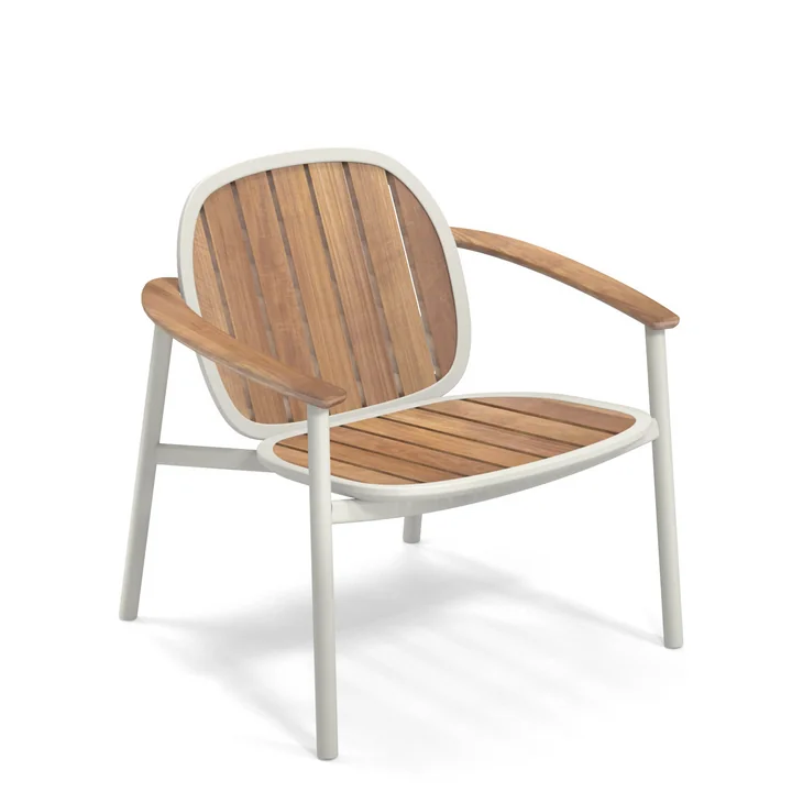 Emu - Twins garden lounge chair, teak / white