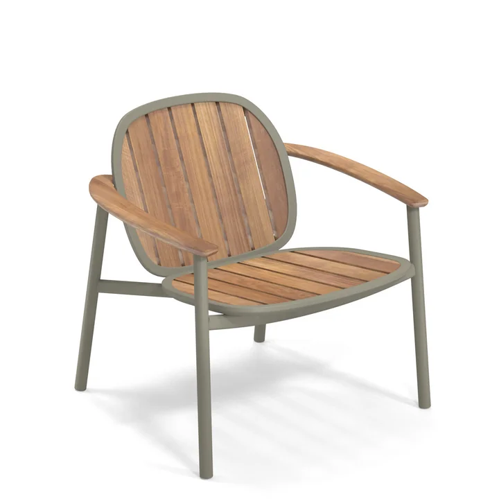 Emu - Twins garden lounge chair, teak / gray-green