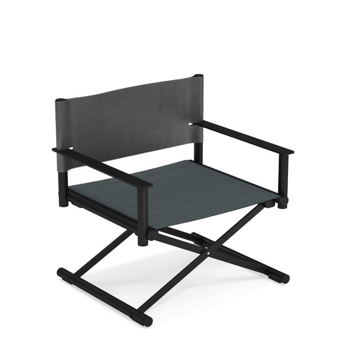 Garden shelf lounge chair from Emu in the finish black / stone gray