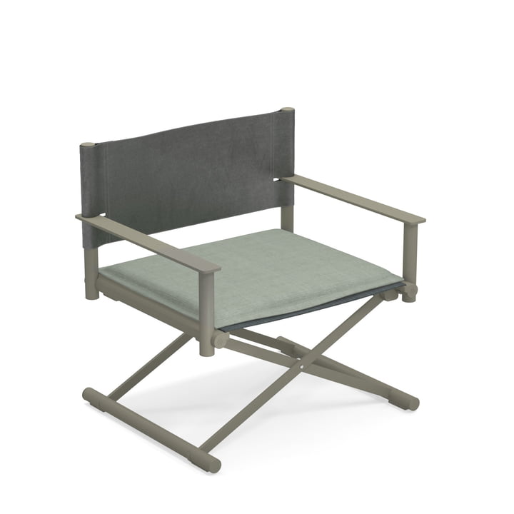 Garden shelf lounge chair from Emu in the finish gray-green / stone gray