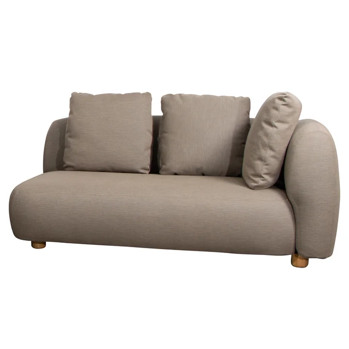 Cane-Line - Capture 2-seater sofa module, left, taupe