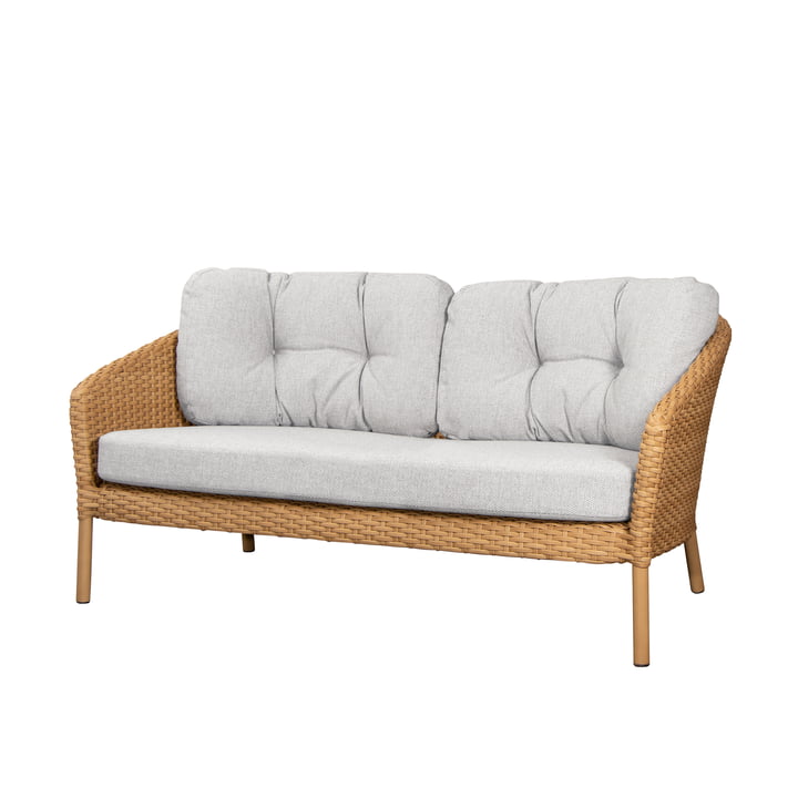Cane-Line - Ocean large 2 seater sofa, natural / light brown