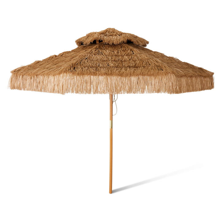 Raffia Patio umbrella, Ø 300 cm, brown from HKliving