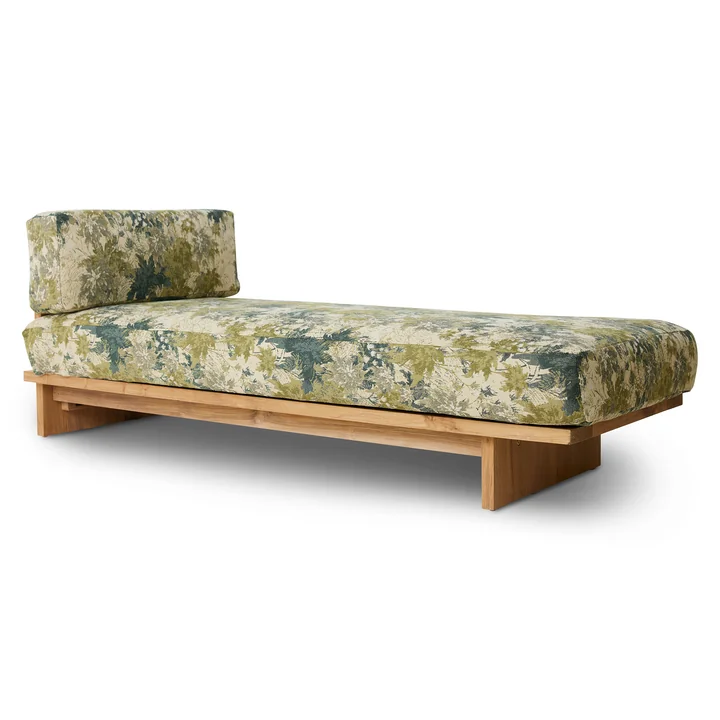 Teak Outdoor Daybed, botanical from HKliving